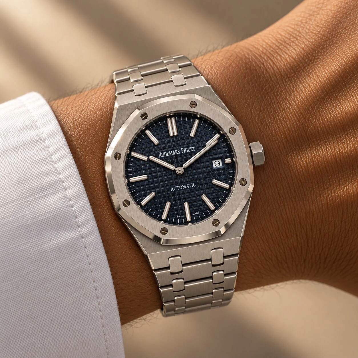 ساعت مردانه اودمارپیگه Audemars Piguet مدل royaloak selfwinding navyblue